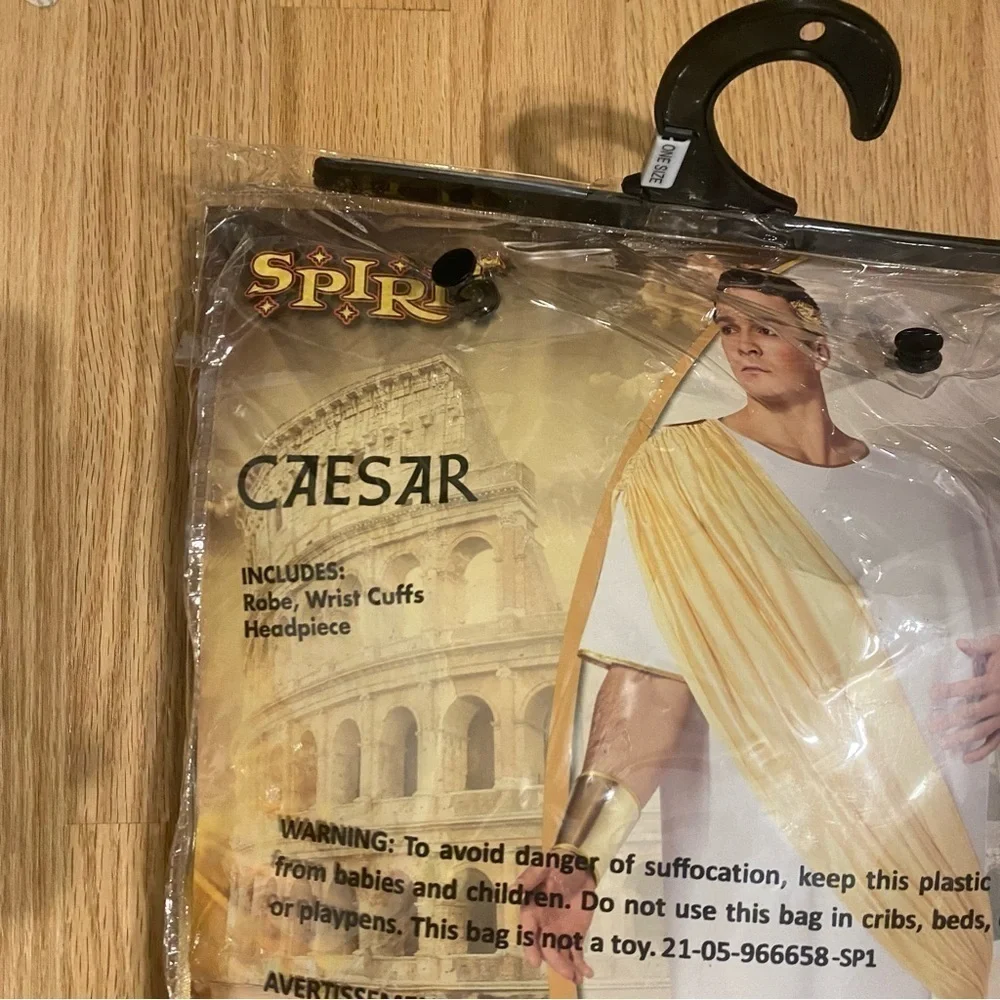 Caesar Halloween Costume Spirit One Size Fits Most Men’s Adult White Robe - Picture 3 of 6